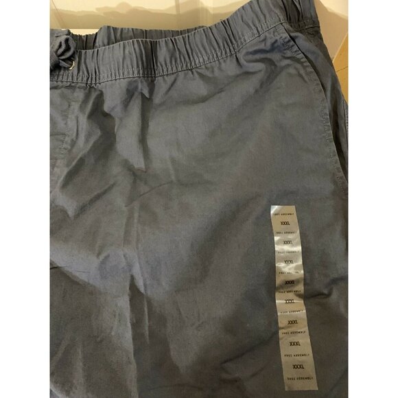 Free Assembly Men’s Sz 3XL Blue Flat‎ Front E-Waist Utility Drawstring Shorts - Picture 6 of 7